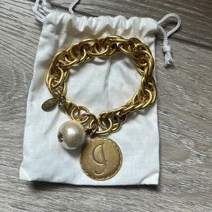 Gold J Bracelet